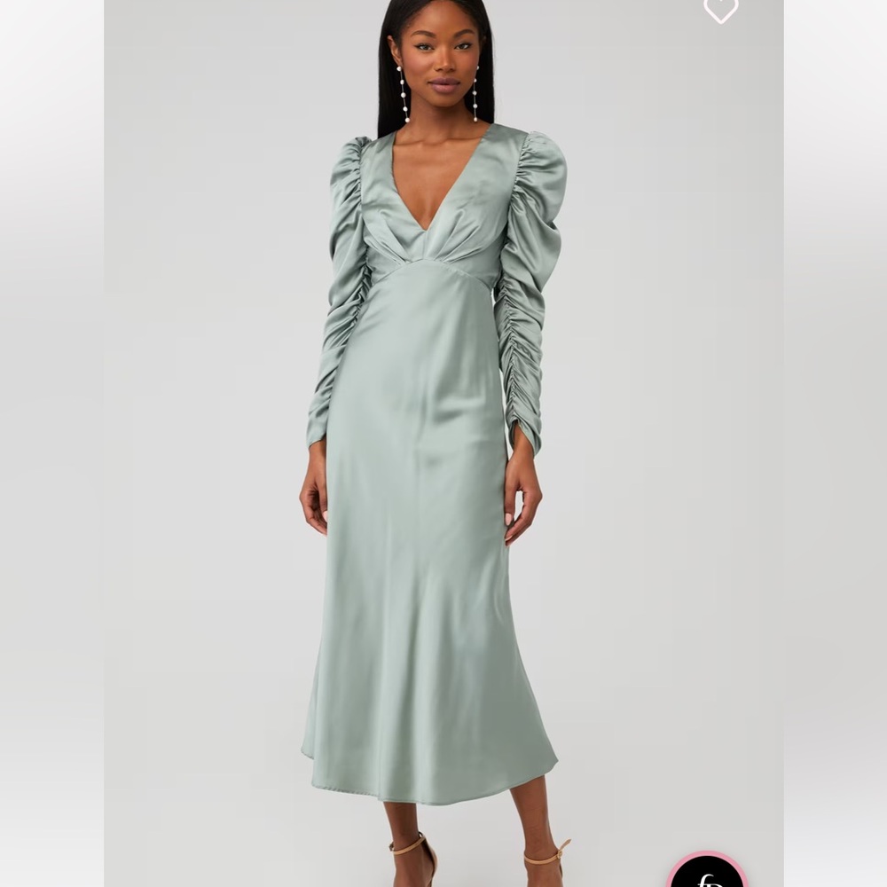 Line & Dot Sage Green Dress